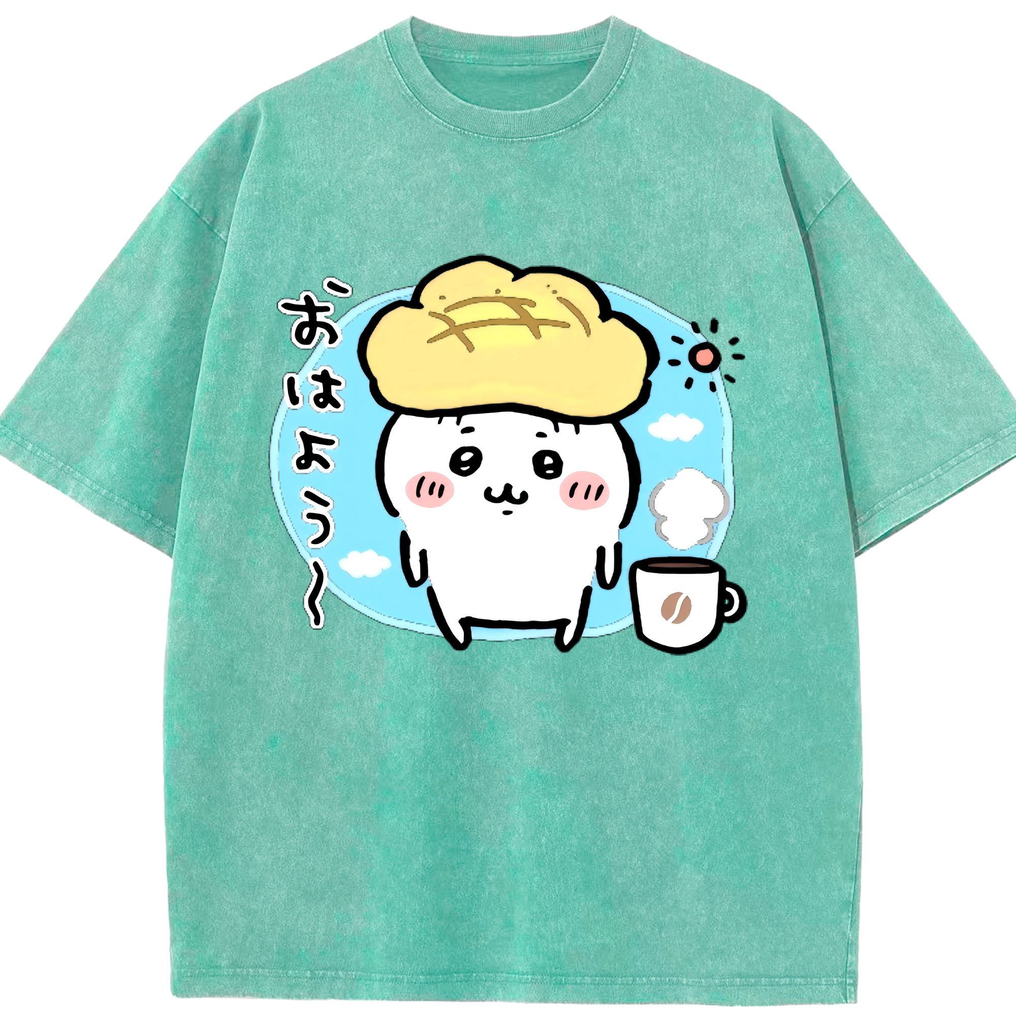 （画像用） ちいかわ ちいかわ Chii-kawa chiikawa 綿100% ヴィンテージ風 半袖Tシャツ（フロントプリント）